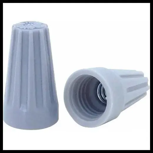 100 X Conector De Torção Emenda Fios Cabos Cinza Até 2,6mm