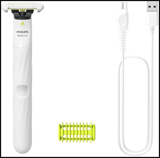 Aparador de Pelos Íntimo Philips OneBlade Intimate QP1924/10 À prova d'água - Bivolt