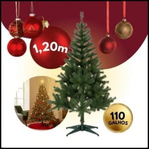 Árvore De Natal 1.20mt 110 galhos Premium Cheia Luxuosa Pinheiro