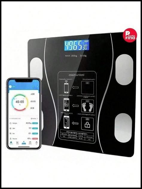 Balança Corporal Profissional com Bioimpedância e Bluetooth. Capaz de pesar até 180Kg