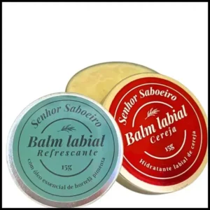 Balm Labial Hidratante Senhor Saboeiro com Manteigas e Óleo Essencial 15g