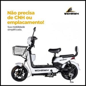Bicicleta Elétrica Scooter 500w WeHawk Basket WX-02 32Km/h Autonomia 40Km