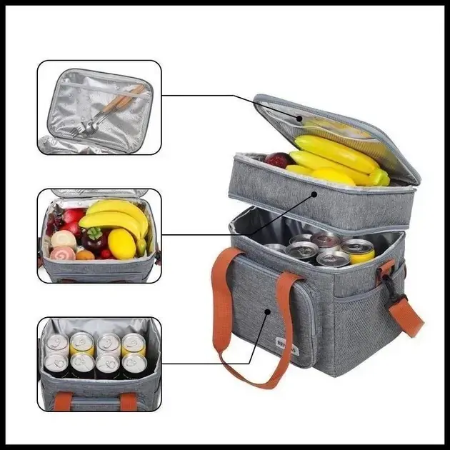 Bolsa Térmica De Duas Camadas De Grande Capacidade Adequada Para Piquenique Na Praia