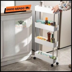 Carrinho Organizador 4 andares Multiuso - Prateleira Carrinho 4 camadas