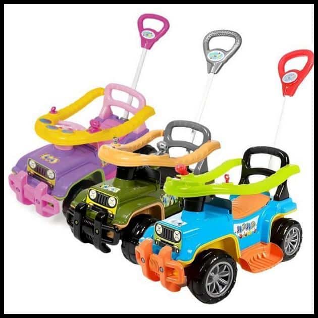 Carrinho passeio jip jip maral guidão direcional militar multicolor rosa Quadriciclo Infantil Haste