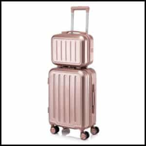 Conjunto Mala De Viagem 10KG E Frasqueira Cadeado TSA Roda Dupla 360° ATP92-2