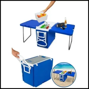 Cooler Multifuncional 3 em 1 - Super Térmica com 2 Mesas Integradas - 32 Litros (Não tem banquinho)