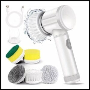 Escova Elétrica de Limpeza Sem Fio Limpador Multiuso Prático Com Mais Duas Cabeças de Escova