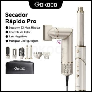 GOKOCO Escova Secadora 7 Em 1 Conjunto De Secador De Cabelo Multifuncional De Alta Velocidade Para Alisar E Enrolar