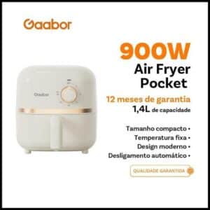Gaabor fritadeira air fryer 1,4 litros Pequeno e conveniente forma de silicone timer 900w AF20M-YE01A -1
