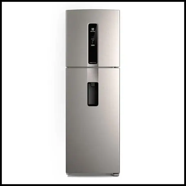 Geladeira Electrolux Frost Free Inverter 409L Água na Porta com AutoSense Duplex Inox Look (IW46S)