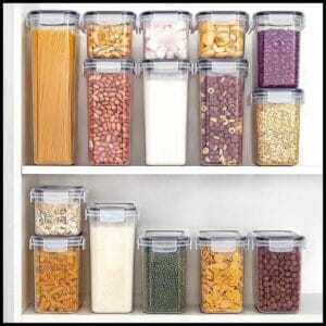 Kit 15 Recipientes Organizadores Herméticos - Antivazamento e Empilháveis | Cozinha, Alimentos e Marmita