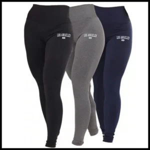 Kit 3 Calça Leg Legging Suplex Feminina Los Angeles