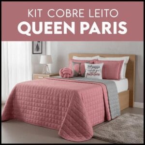 Kit Cobre Leito Dupla Face Paris Queen 08 Peças Original