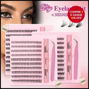 Kit De Extensão De Cílios Manjesen-Pacote Com 200 Cola E Pinças , Ondulados Em Forma De D