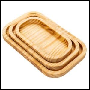 Kit Petisqueira Madeira Tábua de Servir Frios e Frutas Luxo