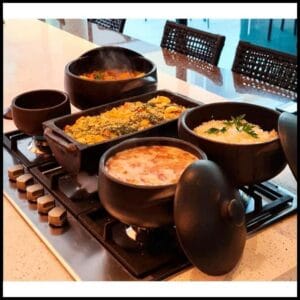 PROMOÇÃO DIA DAS MÃES Panela de Barro Capixaba P , M e G (1 Litro , 2 Litros , 5 Litros ) + 2 cumbucas