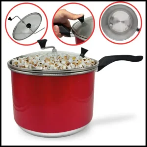 Panela Pipoqueira N°20 Alumínio com Tampa de Vidro 4 Litros(Pipoqueira de Aluminio)