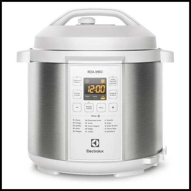 Panela de Pressão Elétrica Electrolux por Rita Lobo 6L Branca Experience Digital (PCC21)