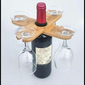 Peças Suporte de Madeira para Garrafa de Vinho, Artesanato de Madeira Criativo e Personalizado