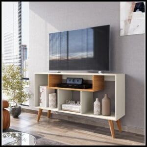 Promoção! Rack para Sala Quarto TV 43 Polegadas Retro Moderno Zaarah - Várias Cores