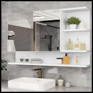 QUEIMA DE ESTOQUE! Armário Espelheira com Porta Cle - VÁRIAS CORES