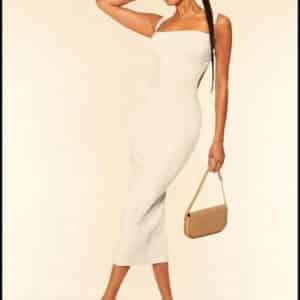 SHEIN BAE Sólido Com Renda Sem Costas Vestido Cami