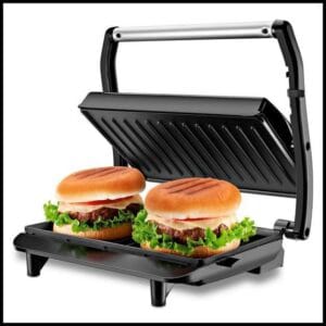 Sanduicheira e grill antiaderente 1000W inox - Mondial