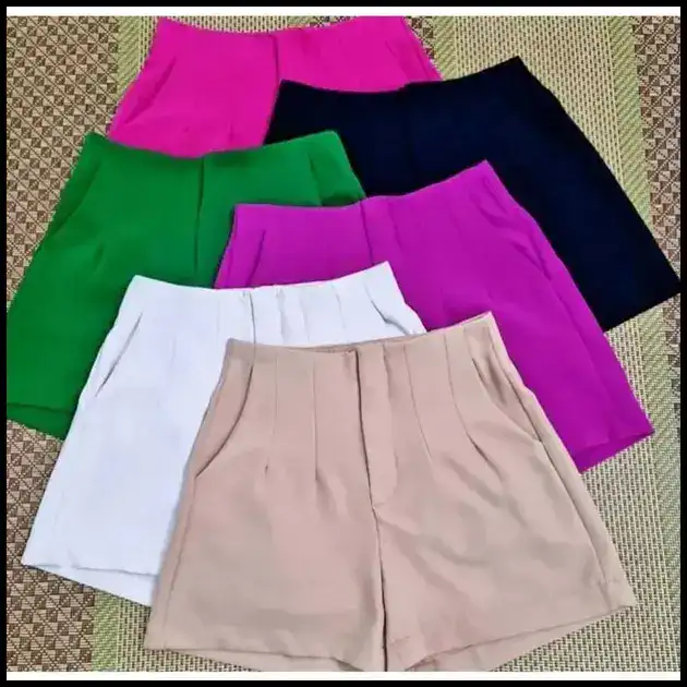 Short Alfaiataria Feminino Com Zíper Na Lateral