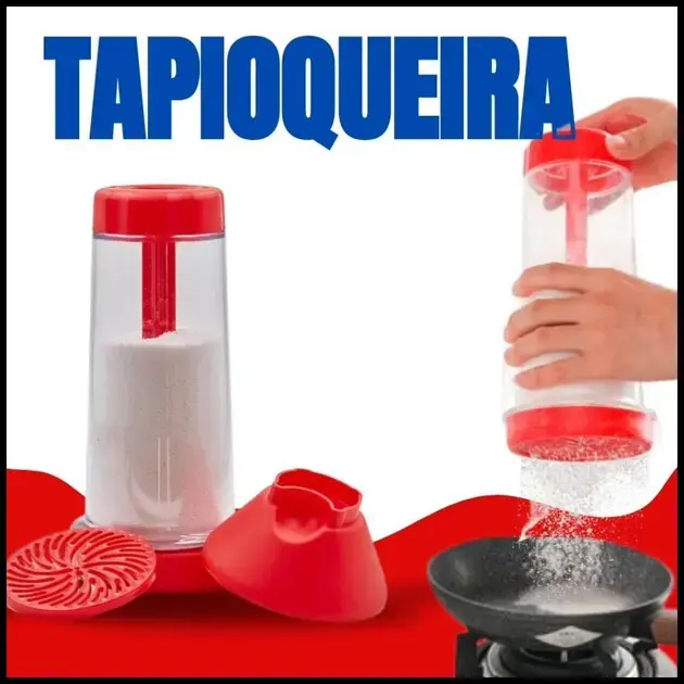 Tapioqueira Peneira Polvilhador - Armazena Tapioca Beiju Tapioca Farinha Cozinha Utensilio