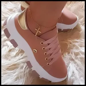 Tenis feminino plataforma para trabalho passeio e dia a dia Casual