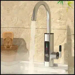 Torneira Elétrica (110V) OU (220V) Para Cozinha Banheiro Com Visor de Temperatura Regulagem e Giratória 360°