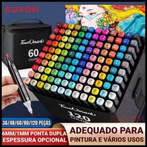 36/48/60/80/100/120/168 Cores Marcadores Caneta Marcadora de Ponta Dupla