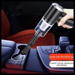 Aspirador De Pó Preto Usb Portátil Completo Linha Premium Carro E Casa 2000mAh