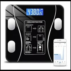 Balança Corporal Digital De Bioimpedância domestica 180kg Bluetooth Titanium