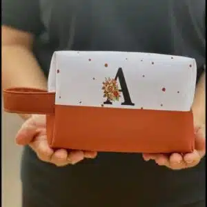 Bolsa de Cosméticos e Maquiagem Com Inicial Organizador de pinceis para viajem presentes