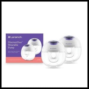Bomba Tira Leite Dupla Elétrica Mãos Livres Lansinoh Portátil e Silencioso, Alta Sucção para Amamentação Confortável