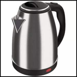 Chaleira Jarra Bule Elétrica de Aço Inox, 2.0L, 110V, Ferve Água Rápido com Tampa e Desligamento Automático.