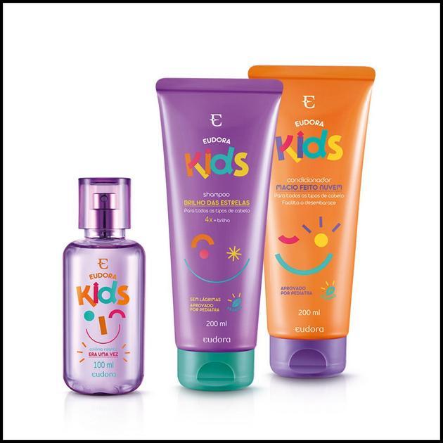 Combo Eudora Kids Colônia Era Uma Vez + Shampoo + Condicionador