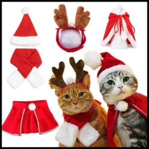 Cão Chapéu De Natal Filhote De Cachorro Boné Ano Novo Pet Capa Gato Cachecol Xale Vestir-Se Para Animais De Estimação