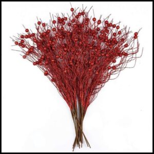 Enfeites De Natal 43cm Bolha De Barba Longa Ouro E Prata Artificial Glitter Haste Decoração Árvore