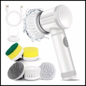 Escova Elétrica de Limpeza Sem Fio Limpador Multiuso Prático Com Mais Duas Cabeças de Escova
