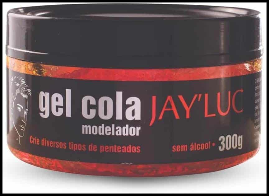 Jay'Luc Cosméticos Gel Cola Modelador Jayluc 300G Gel De Cabelo Modelador Sem Álcool Etílico Vermelho Todos Os Tipos De Cabelos Fixação Extra Forte E Modelação Total