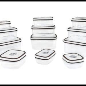 Jogo de Potes de Plástico Herméticos Electrolux com Tampa A23122901 12 Peças
