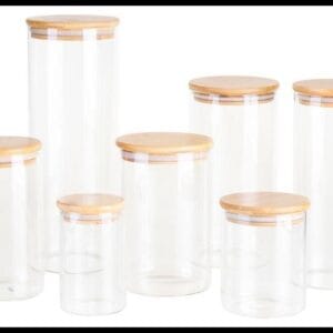Jogo de Potes de Vidro Hermético Brinox com Tampa Redondo Ekko 7 Peças
