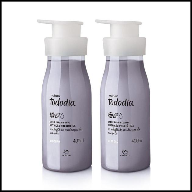 Kit Creme Desodorante Nutritivo Para o Corpo Tododia Algodão 2 un de 400 ml