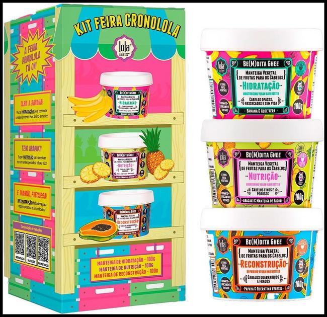 Kit Cronograma Capilar Be(m) dita Ghee 3 Produtos, Lola Cosmetics