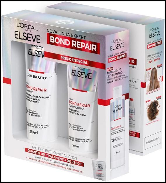 L'Oréal Paris Elseve Bond Repair Kit Reparação Molecular com Ácido Cítrico para Cabelos Danificados