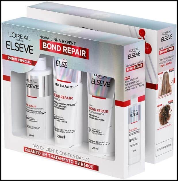 L'Oréal Paris Elseve Bond Repair Kit Tratamento Completo Reparação Molecular com Ácido Cítrico