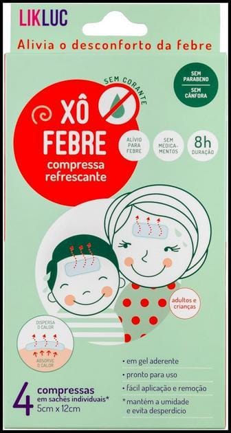 Likluc Xô Febre compressas refrescantes para alivio da febre, Azul Oceano, Tamanho Único